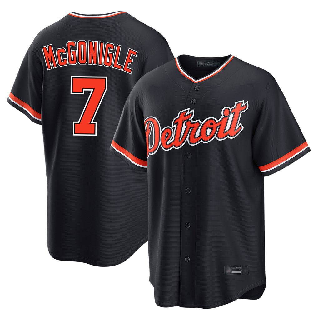 Detroit Tigers #7 Kevin McGonigle Player Navy HeidiMiller Home Game Stitched Jerseys