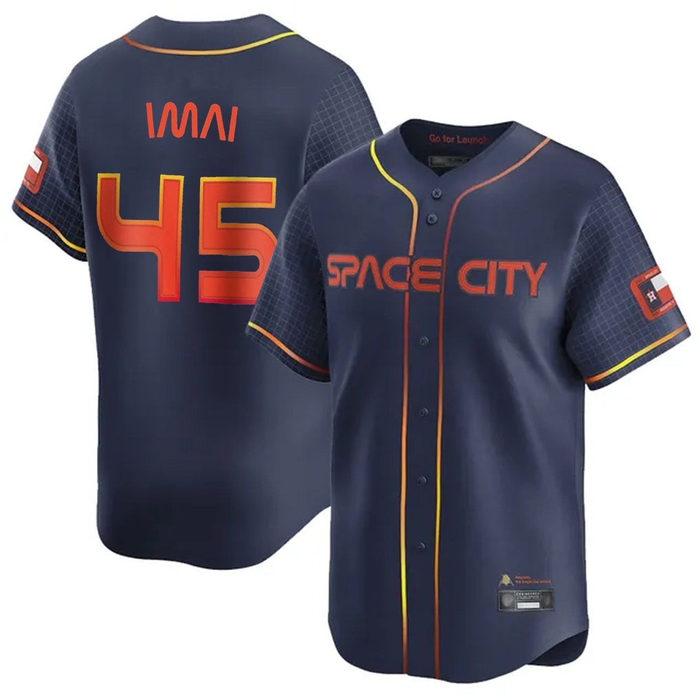 Houston Astros #45 Tatsuya Imai Player Navy HeidiMiller City Connect Home Limited Stitched Jerseys