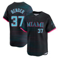 Miami Marlins #37 Anthony Bender Player Black HeidiMiller City Connect Home Limited Stitched Jerseys