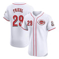 Cincinnati Reds #29 TJ Friedl Player White HeidiMiller Limited Elite Home Stitched Jerseys