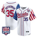 Baltimore Orioles #35 Adley Rutschman Player White HeidiMiller USA 250 Independence Day Vapor Premier Home Game Stitched Jerseys