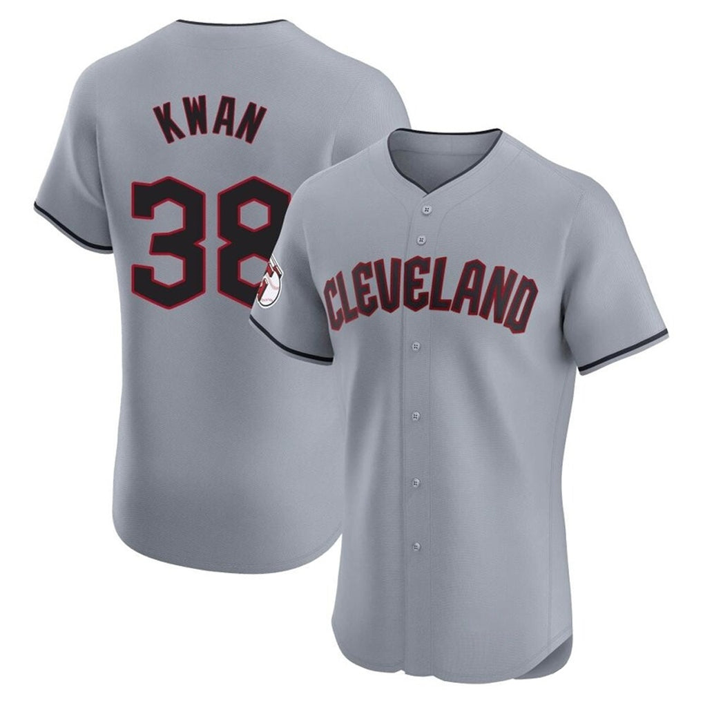 Cleveland Guardians #38 Steven Kwan Player Gray HeidiMiller Road Limited Elite Home Stitched Jerseys