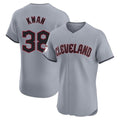 Cleveland Guardians #38 Steven Kwan Player Gray HeidiMiller Road Limited Elite Home Stitched Jerseys