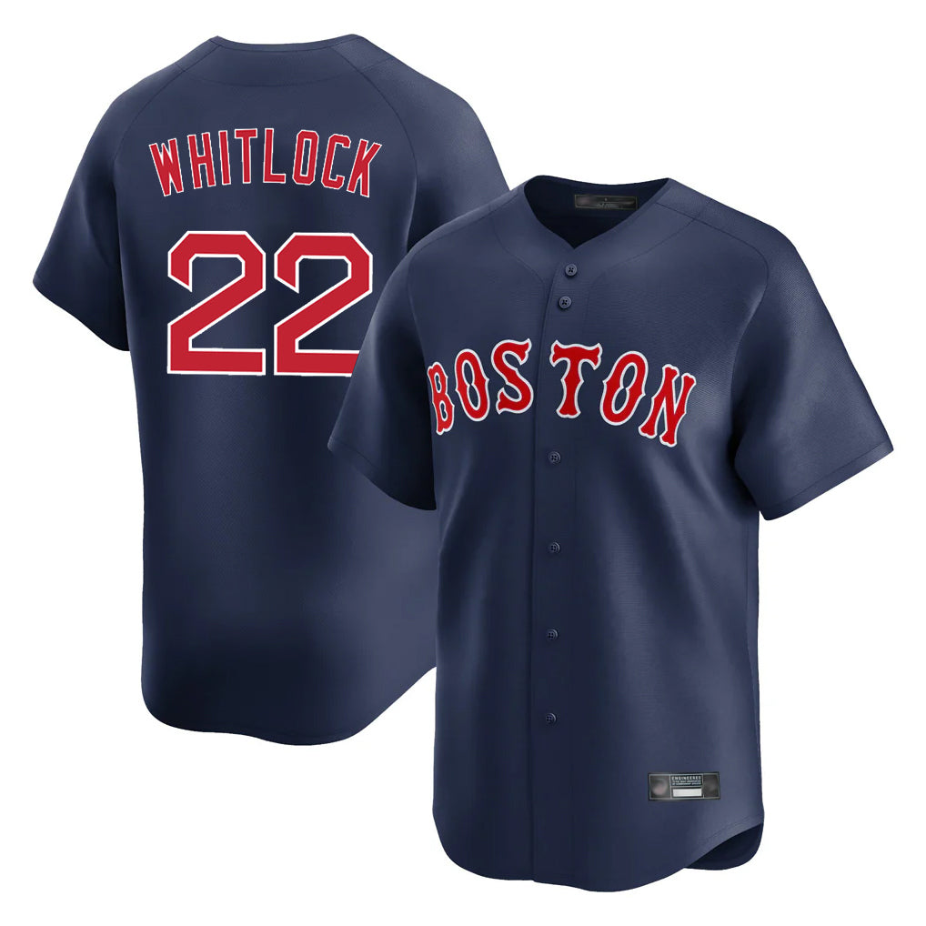 Boston Red Sox #22 Garrett Whitlock Player Navy HeidiMiller Limited Home Game Stitched Jerseys1