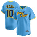 Milwaukee Brewers #10 Sal Frelick Player Light Blue HeidiMiller City Connect Home Limited Stitched Jerseys