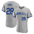 Kansas City Royals #28 Kyle Isbel Player Gray HeidiMiller Limited Elite Home Game Stitched Jerseys