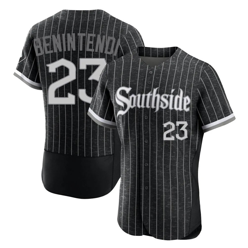 Chicago White Sox #23 Andrew Benintendi Player Black HeidiMiller City Connect Limited Elite Home Stitched Jerseys