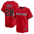 Cleveland Guardians #28 Tanner Bibee Player Red HeidiMiller Limited Home Stitched Jerseys