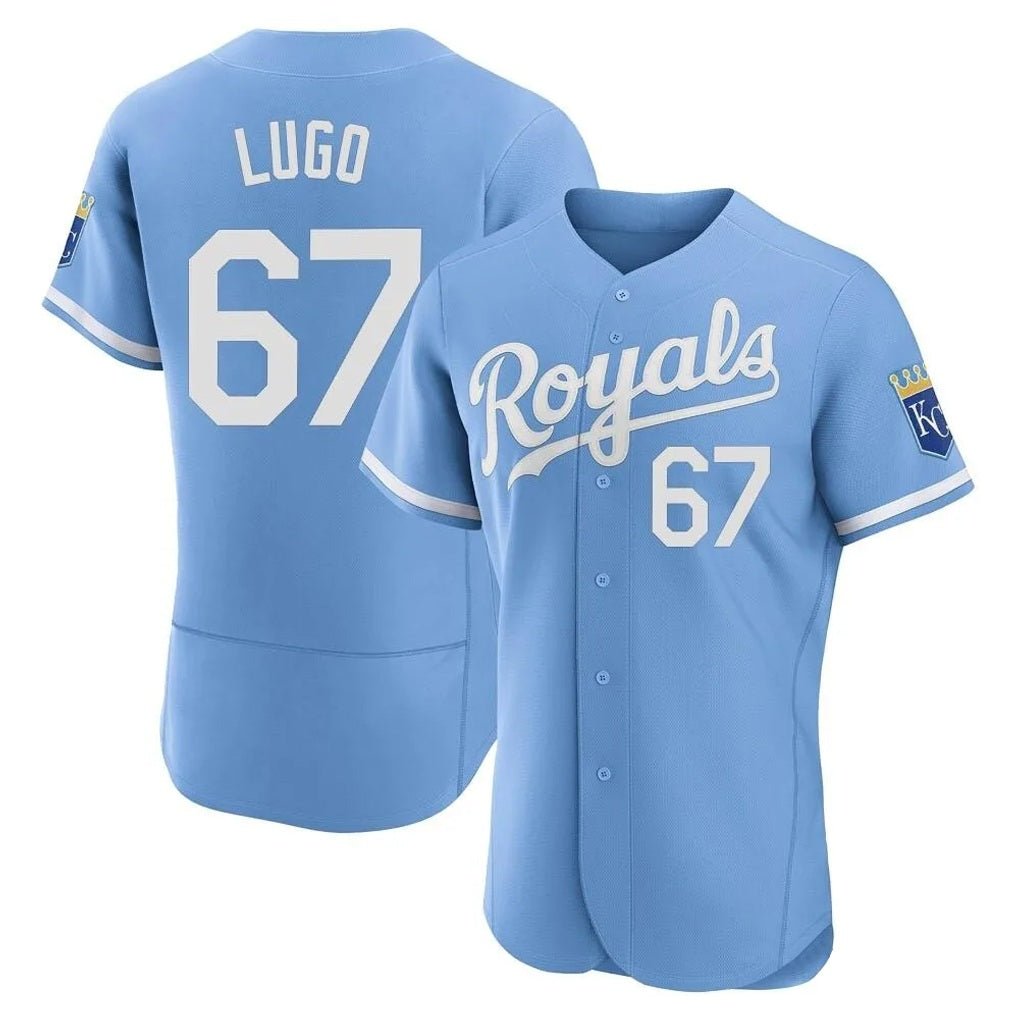 Kansas City Royals #67 Seth Lugo Player Light Blue HeidiMiller Alt Limited Elite Home Stitched Jerseys