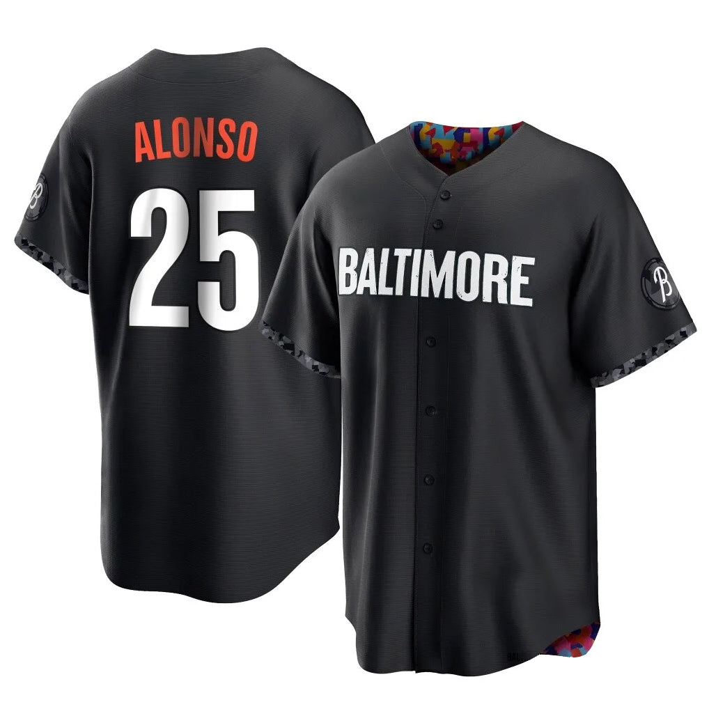 Baltimore Orioles #25 Pete Alonso Player Black HeidiMiller City Connect Home Game Stitched Jerseys