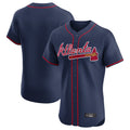 Atlanta Braves Navy HeidiMiller Limited Elite Home Game Blank Player Stitched Jerseys