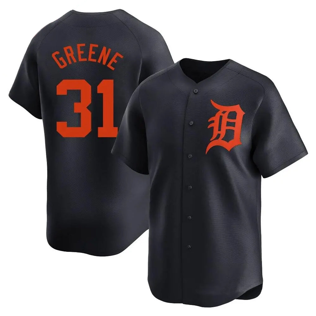 Detroit Tigers #31 Riley Greene Player Navy HeidiMiller Home Limited Stitched Jerseys