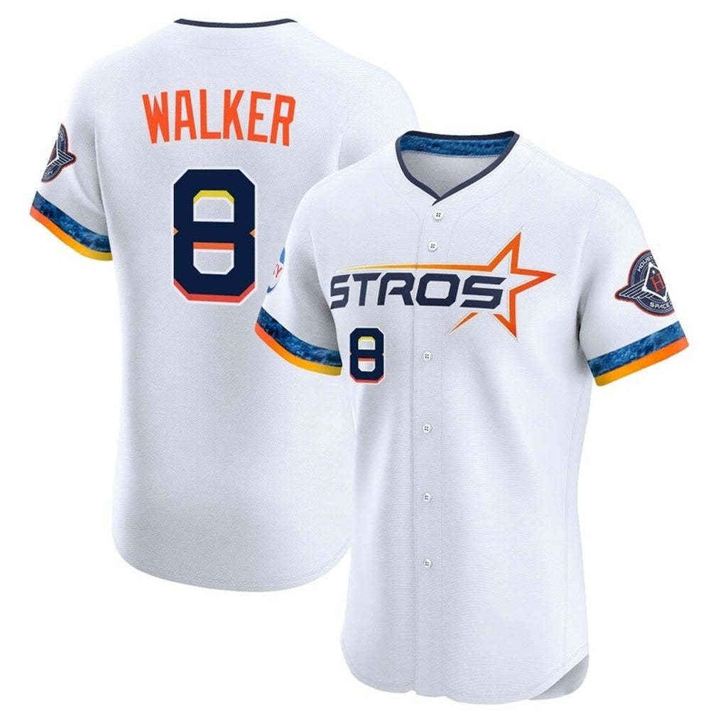 Houston Astros #8 Christian Walker Player White HeidiMiller City Connect Limited Elite Home Stitched Jerseys