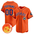 Custom Houston Astros x Dragon Ball Orange HeidiMiller Vapor Premier Limited Jersey - All Stitched