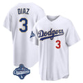 Los Angeles Dodgers #3 Edwin D¨ªaz Player Gold White HeidiMiller World Series Meet 2026 Collection Stadium Limited Stitched Jerseys