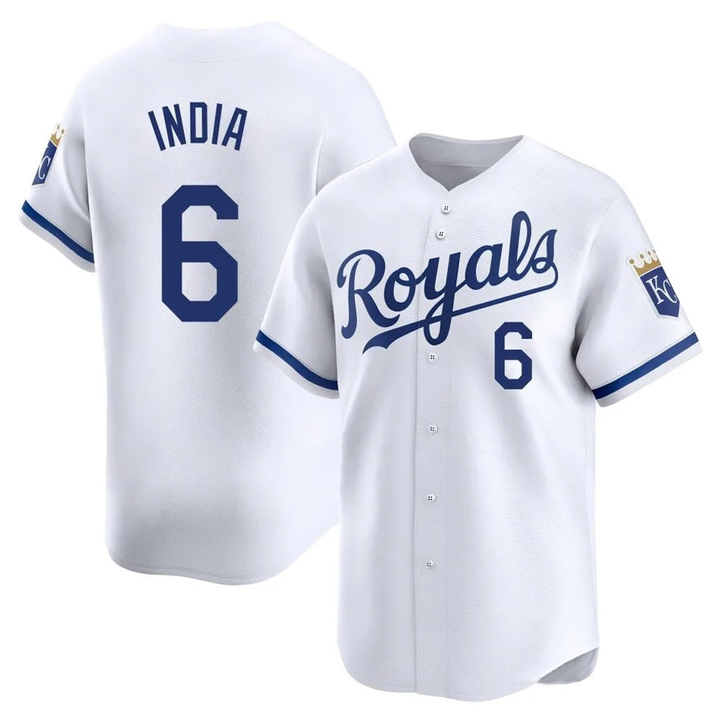 Kansas City Royals #6 Jonathan India Player White HeidiMiller Alt Limited Home Stitched Jerseys