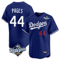 Los Angeles Dodgers #44 Andy Pages Player Royal HeidiMiller World Series Limited Home Stitched Jerseys