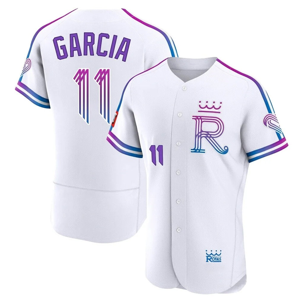 Kansas City Royals #11 Maikel Garcia Player White HeidiMiller 2026 City Connect Limited Elite Home Stitched Jerseys