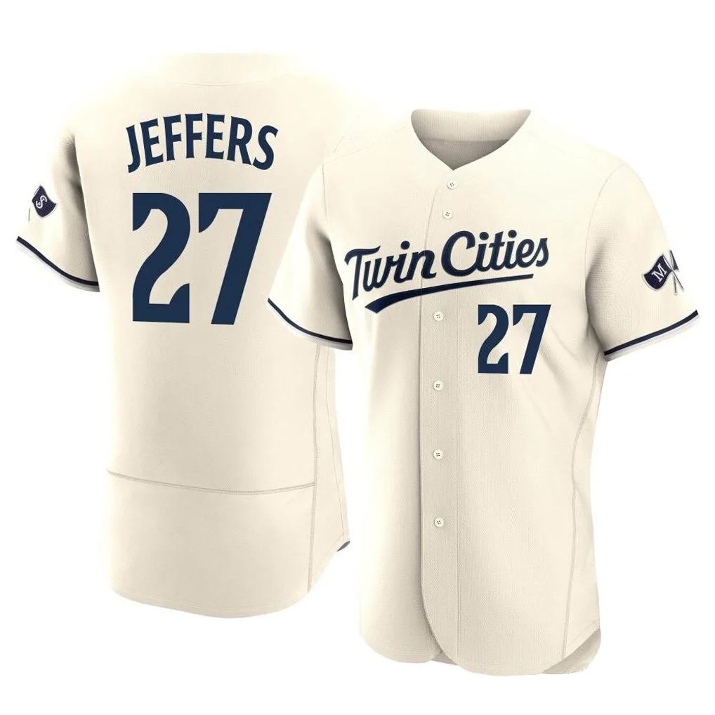 Minnesota Twins #27 Ryan Jeffers Player Cream HeidiMiller Home Limited Elite Stitched Jerseys