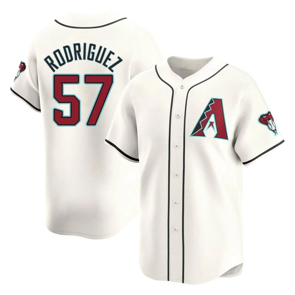Arizona Diamondbacks #57 Eduardo Rodriguez Player Cream HeidiMiller Limited Home Game Stitched Jerseys