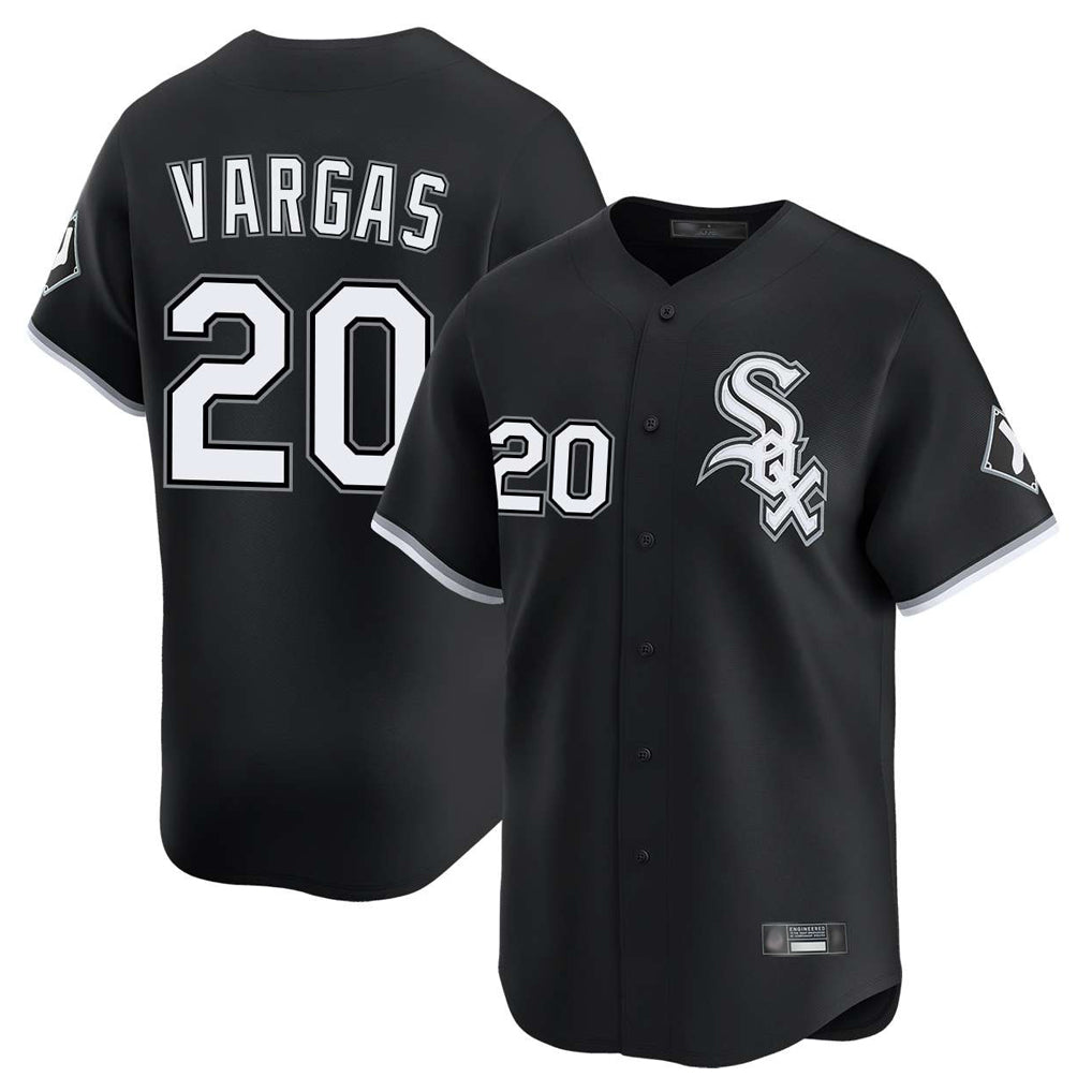 Chicago White Sox #20 Miguel Vargas Player Black HeidiMiller Limited Home Stitched Jerseys