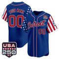 Custom Detroit Tigers America 250 Edition Vapor Premier Limited Royal HeidiMiller Stitched Jerseys