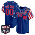 Custom Kansas City Royals America 250 Edition Vapor Premier Limited Royal HeidiMiller Stitched Jerseys