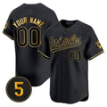 Custom Baltimore Orioles Robinson Patch Vapor Premier Limited Jersey ¨C Black HeidiMiller