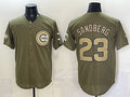 Chicago Cubs #23 Ryne Sandberg Olive HeidiMiller 2026 Armed Forces Day Stitched Jersey