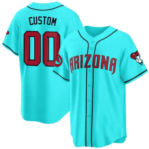 Custom Arizona Diamondbacks 2024 Cool Base Jersey V2 ¨C Teal 2 HeidiMiller