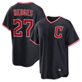Cleveland Guardians #27 Austin Hedges Player Navy HeidiMiller Game Home Stitched Jerseys