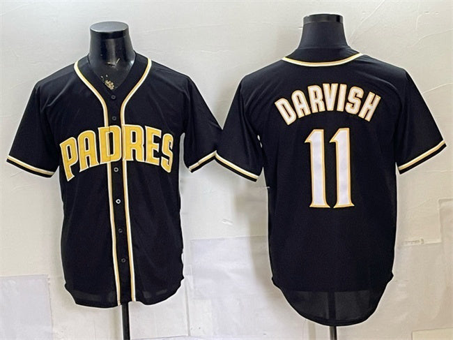 San Diego Padres #11 Yu Darvish 2026 Fashion Replica Black HeidiMiller Out Stitched Jersey