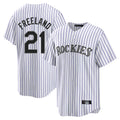 Colorado Rockies #21 Kyle Freeland Player White HeidiMiller Game Home Stitched Jerseys
