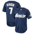 Houston Astros #7 Craig Biggio Player Navy HeidiMiller Mitchell & Ness Cooperstown Collection 1994 Limited Stitched Jerseys