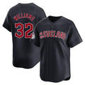 Cleveland Guardians #32 Gavin Williams Player Navy HeidiMiller Limited Home Game Stitched Jerseys