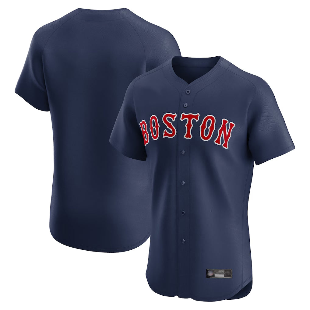 Boston Red Sox Blank Player Navy HeidiMiller Limited Elite Home Game Stitched Jersey
