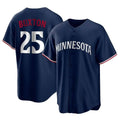 Minnesota Twins #25 Byron Buxton Player Navy HeidiMiller Replica Alternate Home Stitched Jerseys