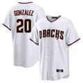 Arizona Diamondbacks #20 Luis Gonzalez Player White HeidiMiller Home Game Stitched Jerseys