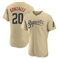 Arizona Diamondbacks #20 Luis Gonzalez Player Tan HeidiMiller City Connect Limited Elite Home Game Stitched Jerseys