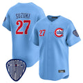 Chicago Cubs #27 Seiya Suzuki Player Blue HeidiMiller Vapor Premier Limited Home Stitched Jerseys