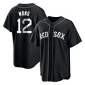 Boston Red Sox #12 Connor Wong Player Black HeidiMiller Home Game Stitched Jerseys