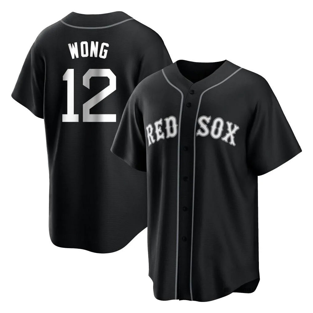 Boston Red Sox #12 Connor Wong Player Black HeidiMiller Home Game Stitched Jerseys