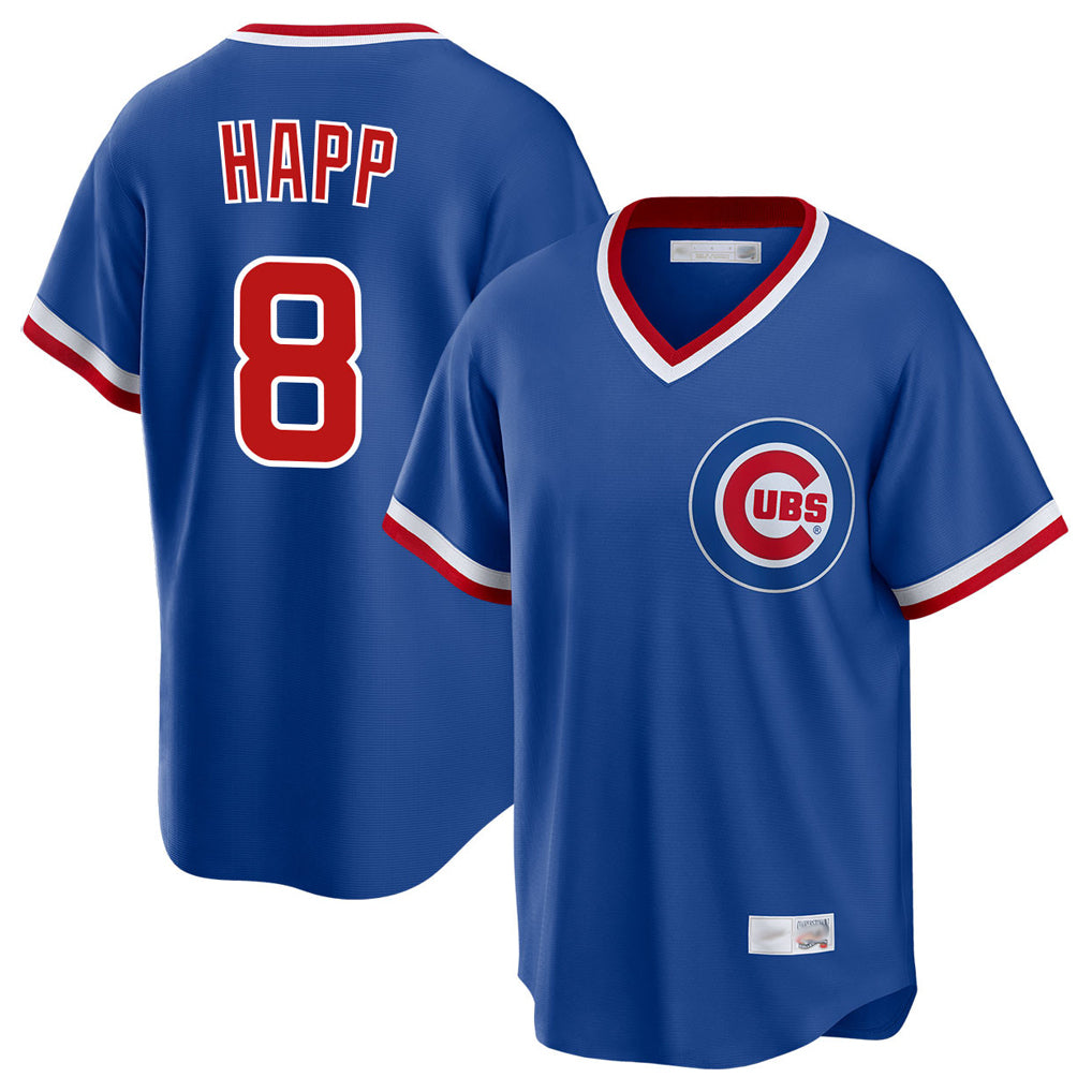 Chicago Cubs #8 Ian Happ Player Royal HeidiMiller T-shirt Cooperstown Collection Limited Stitched Jerseys