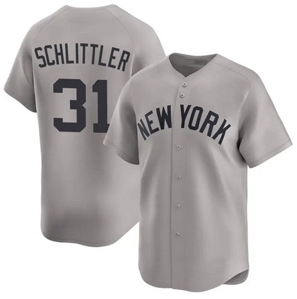 New York Yankees #31 Cam Schlittler Gray HeidiMiller 2026 Road Limited Stitched Jersey