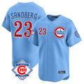 Chicago Cubs #23 Ryne Sandberg Player Light Blue HeidiMiller 150th Anniversary Limited Home Stitched Jerseys