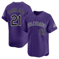 Colorado Rockies #21 Kyle Freeland Player Purple HeidiMiller Limited Home Stitched Jerseys