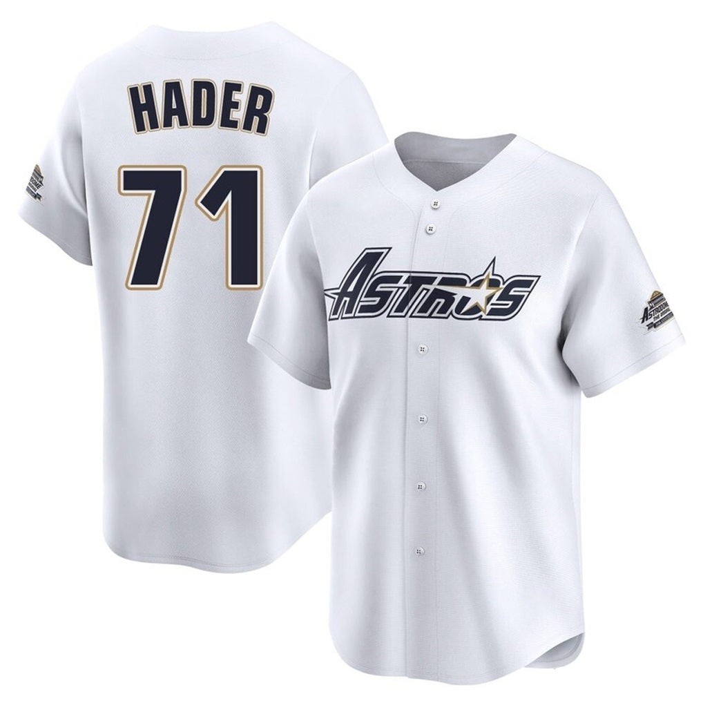 Houston Astros #71 Josh Hader Player White HeidiMiller Throwback Cooperstown Collection Limited Stitched Jerseys