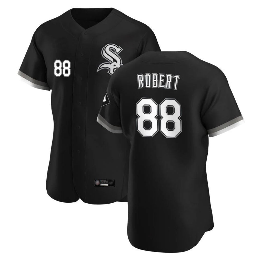 Chicago White Sox #88 Luis Robert Jr Player Black HeidiMiller Limited Elite Home Stitched Jerseys