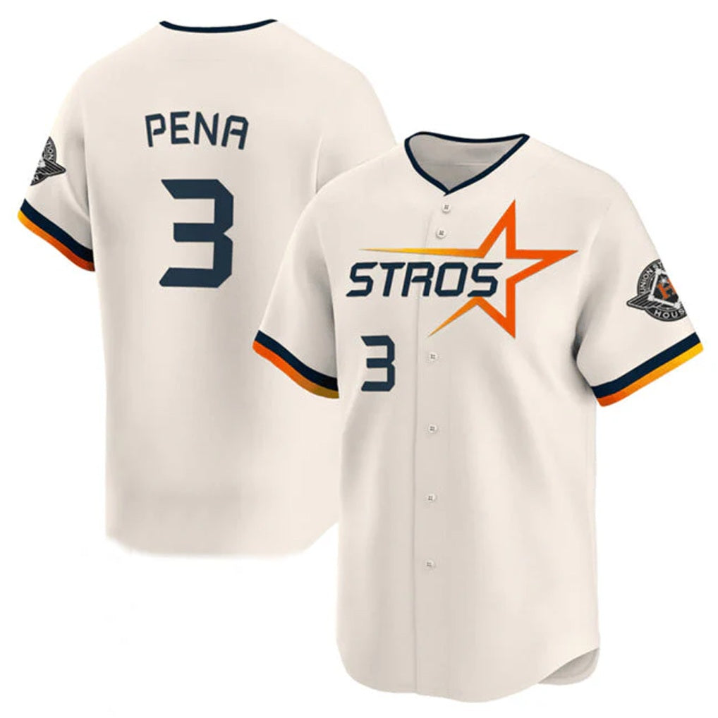 Houston Astros #3 Jeremy Pena Player Cream HeidiMiller Limited Home Stitched Jerseys