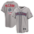 Arizona Diamondbacks #8 James McCann Player Gray HeidiMiller USA 250 Fourth of July Home Game Stitched Jerseys